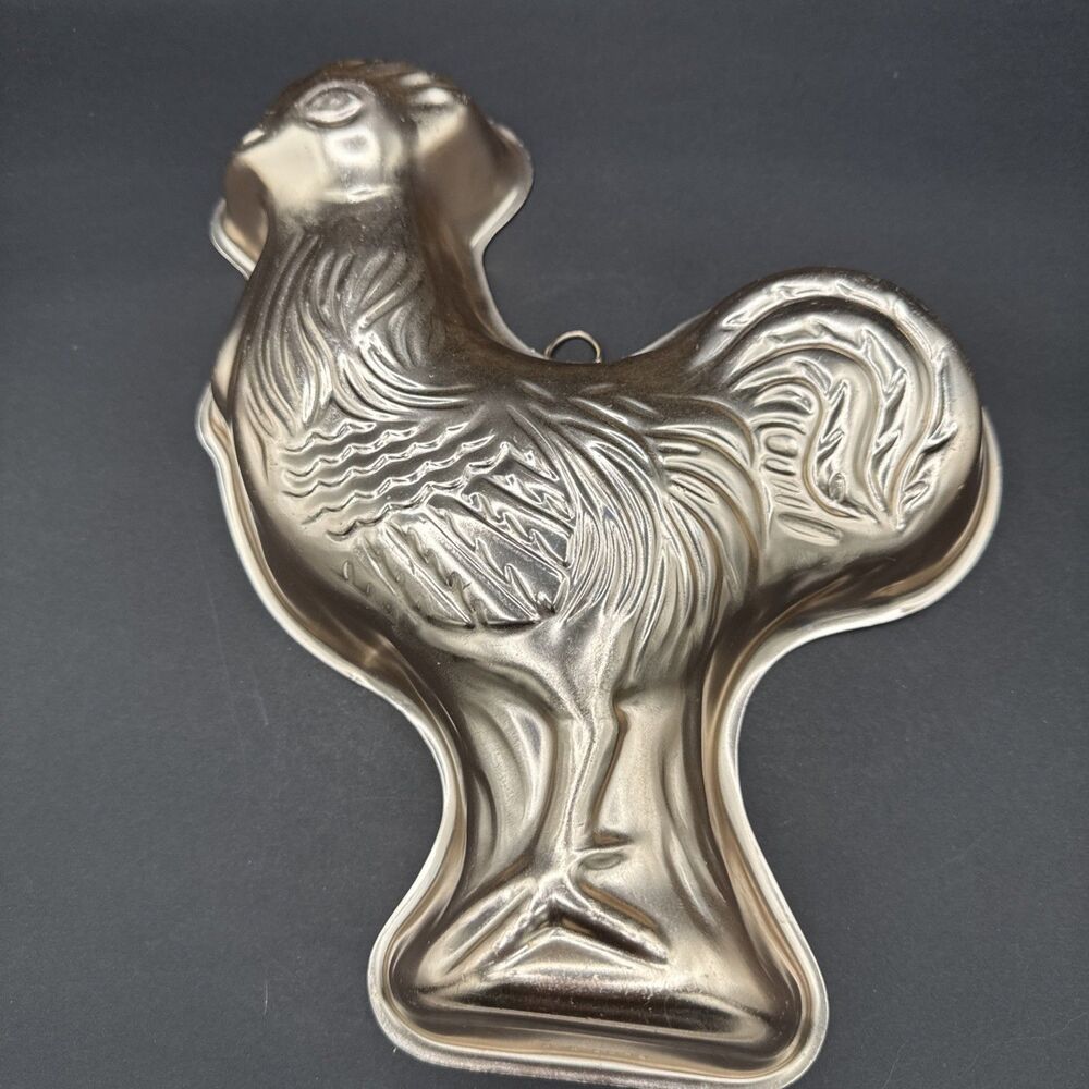 Vtg. 70's Copper Rooster Jello Mold Wall Hanging Decor Country Farmhouse Cottage